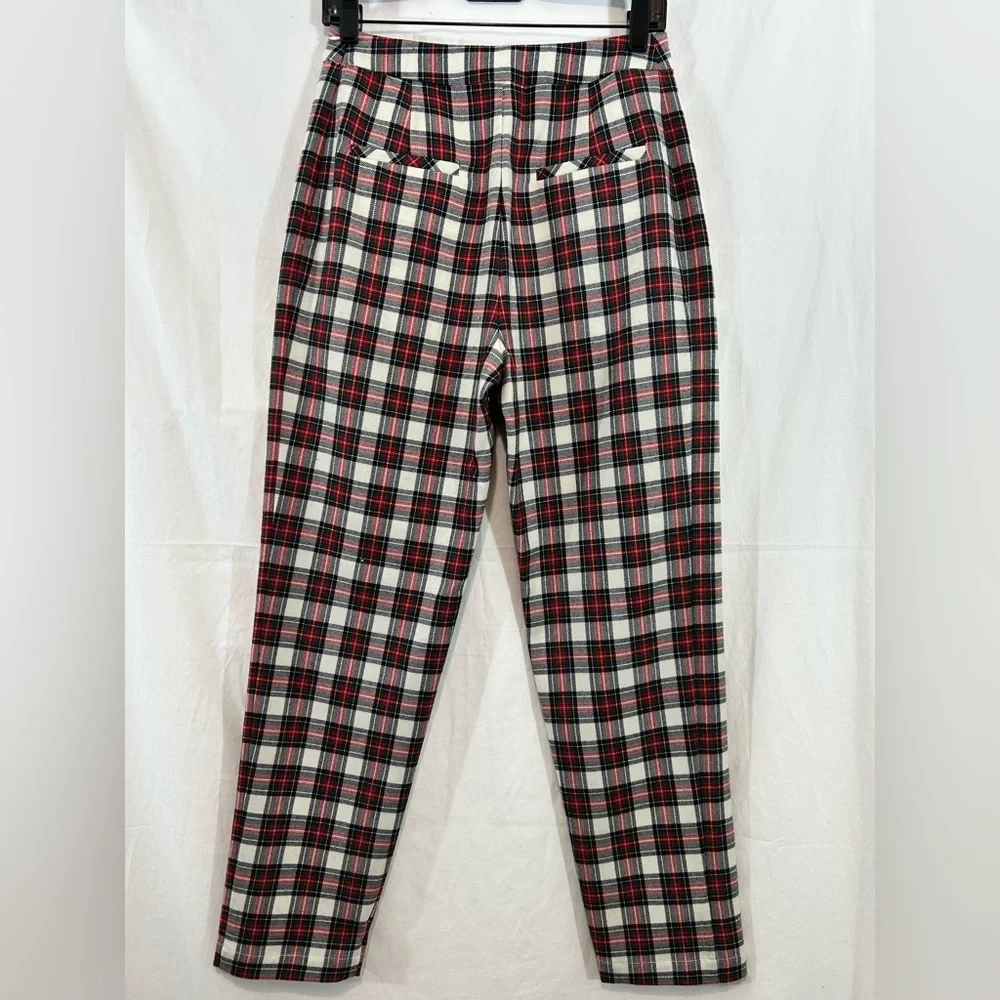 NWT Hunter Bell Melina‎ Plaid Cigarette Wool Pant Size 4
